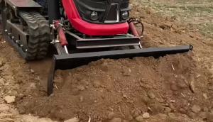 一旋50马力履带拖拉机前推土后旋耕作业视频