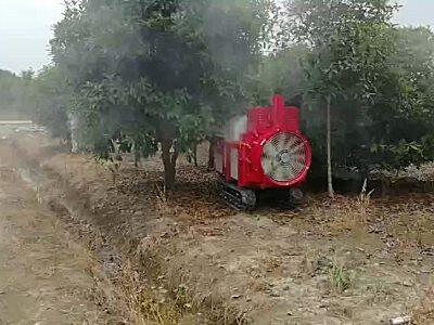 吉峰牌3WZGF-400L遙控履帶式風(fēng)送噴霧機(jī)（油動(dòng)版）作業(yè)視頻1